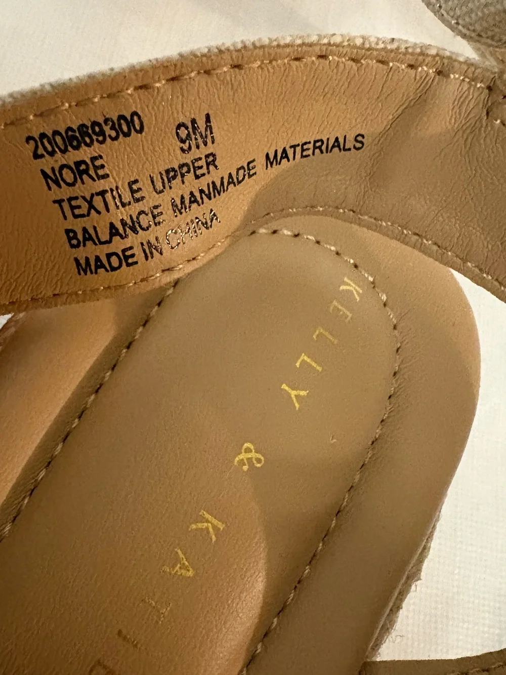 Kelly & Katie Natural Straw Espadrille Flats with Ankle Strap